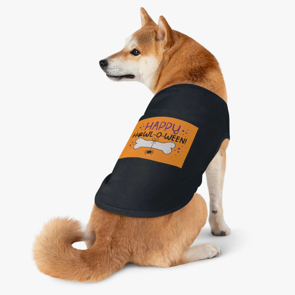 Halloween Pet Tank Top | Happy Howl-o-ween Costume for Dogs, Pet Apparel, Cute Dog Outfit, Festive Pet Clothing, Holiday Gift for Dog Lovers - FloofChonk