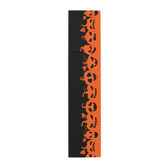 Halloween Table Runner with Pumpkins, Spooky Home Decor, Autumn Dining, Halloween Party, Halloween Table Decor, Seasonal Table Runner - FloofChonk