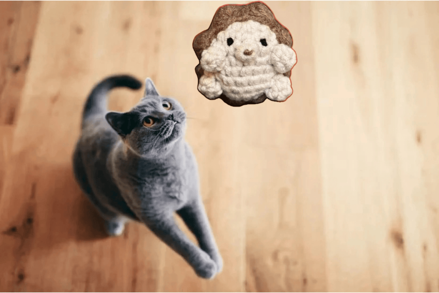 Handmade Catnip Toy | Harold the Hedgehog – A Chunkle Puff Infused with Miracle Nip Botanicals - FloofChonk