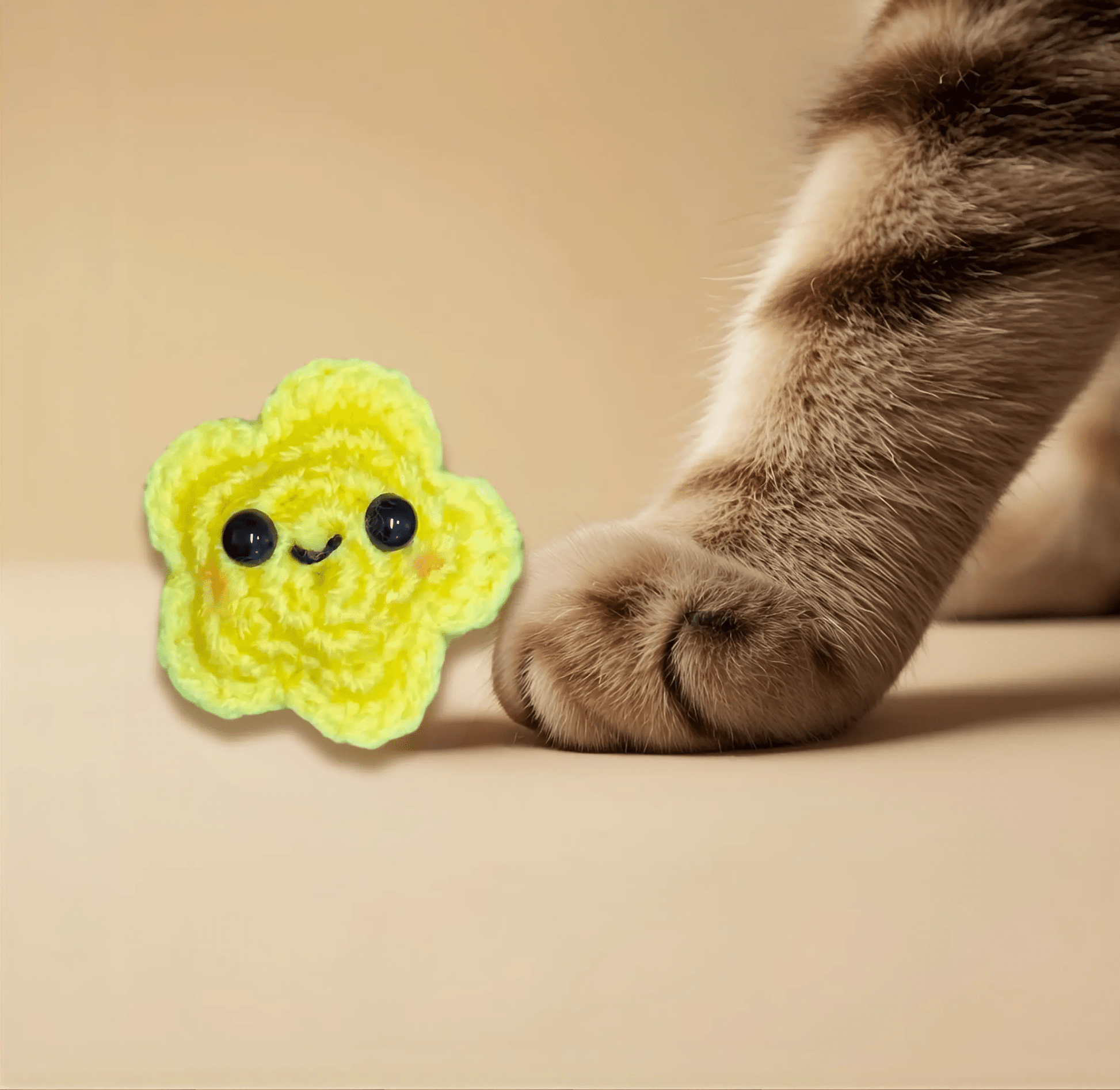 Handmade Catnip Toy | Twila L’Étoile the Celestial Chunkle Puff Infused with Miracle Nip Botanicals - FloofChonk