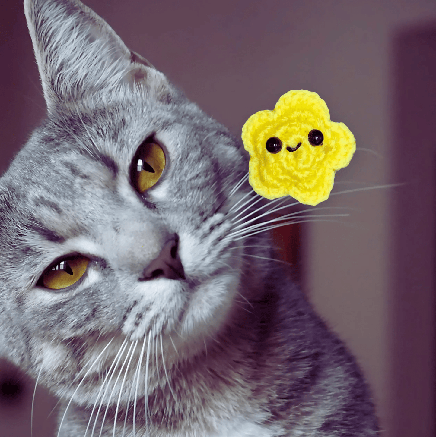 Handmade Catnip Toy | Twila L’Étoile the Celestial Chunkle Puff Infused with Miracle Nip Botanicals - FloofChonk