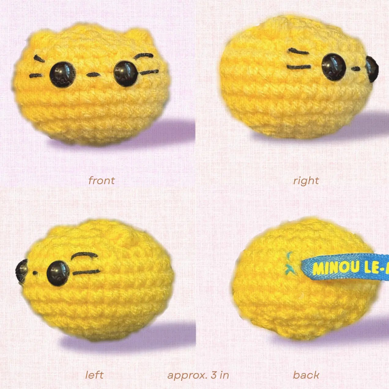 Handmade Weighted Catnip Toy | Pippa the Chonk Chunkle Chunk Infused with Miracle Nip Botanicals - FloofChonk