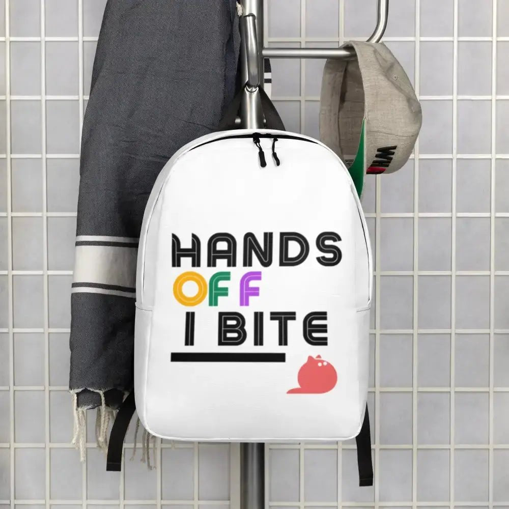 Hands Off I Bite Minimalist Backpack - FloofChonk