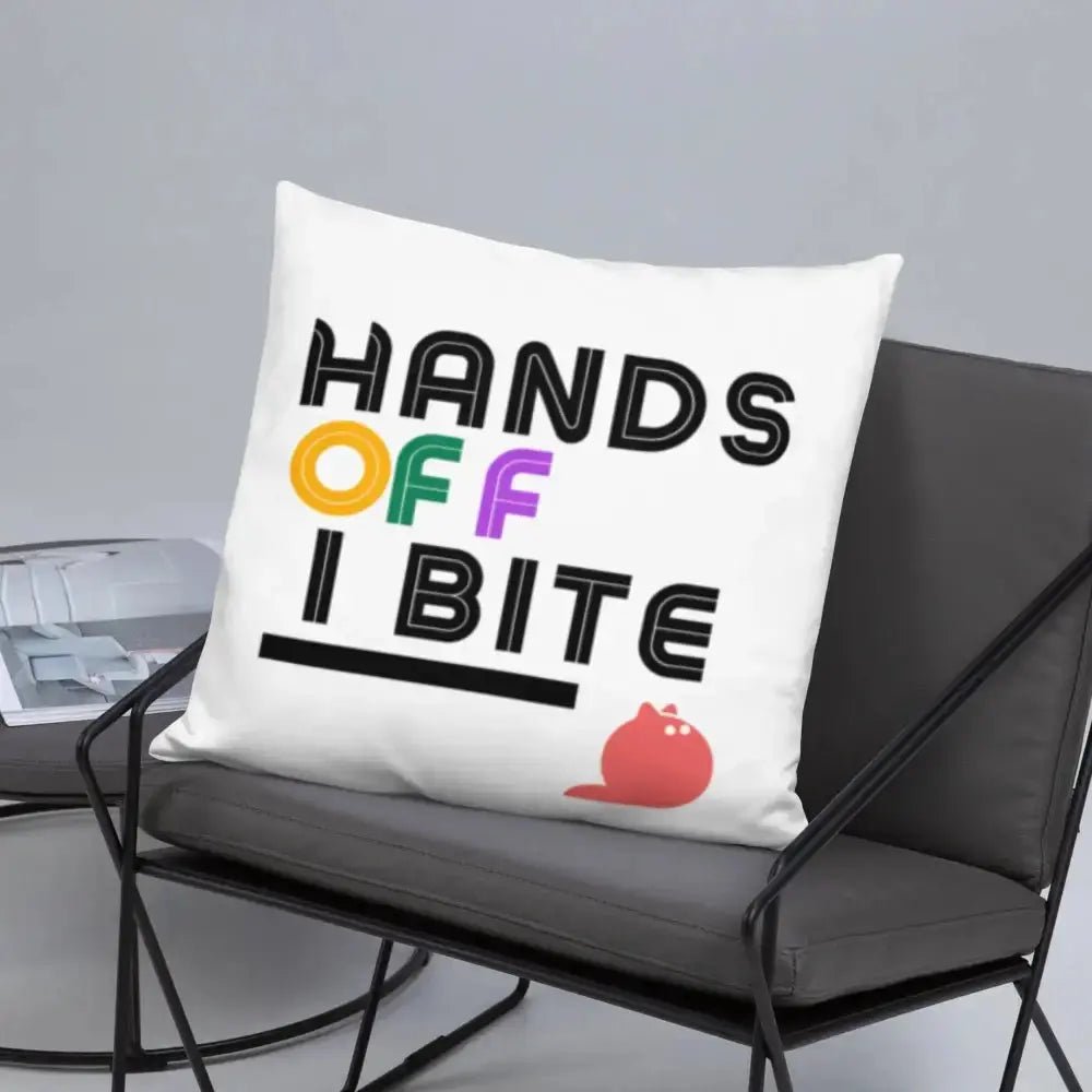 Hands Off I Bite Pillow - FloofChonk