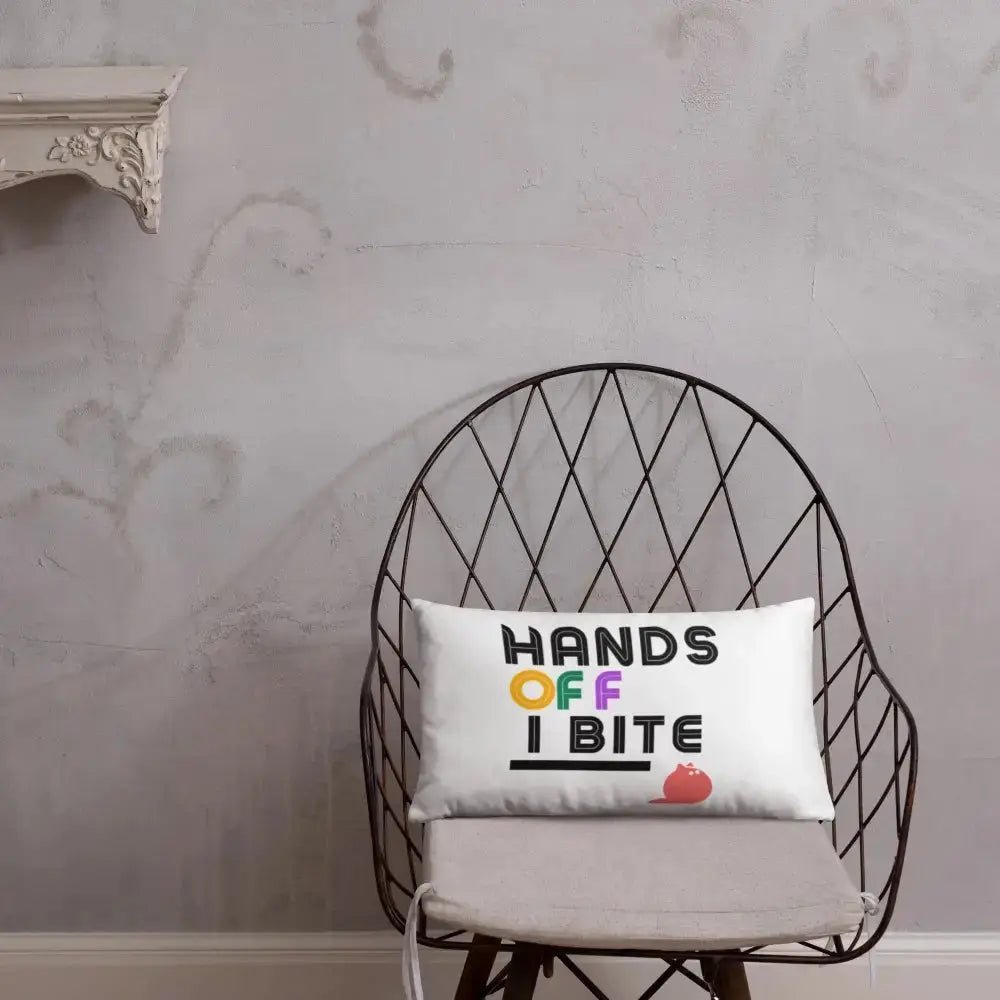 Hands Off I Bite Pillow - FloofChonk