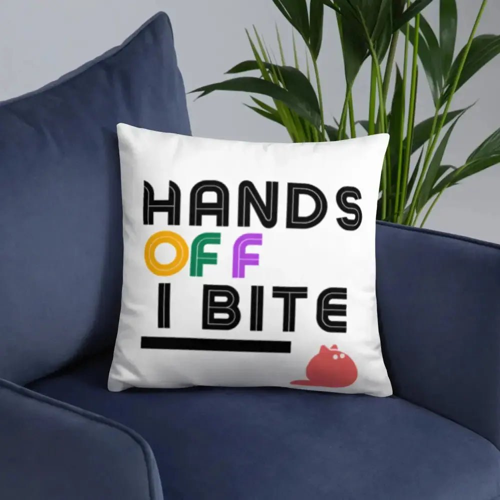 Hands Off I Bite Pillow - FloofChonk