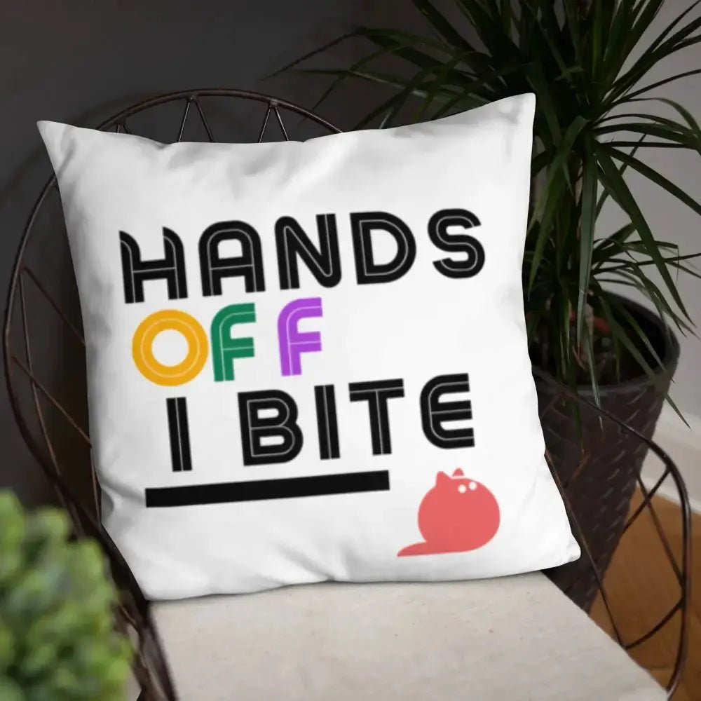 Hands Off I Bite Pillow - FloofChonk