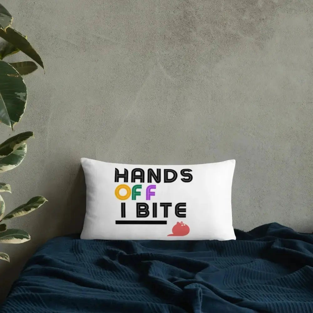 Hands Off I Bite Pillow - FloofChonk