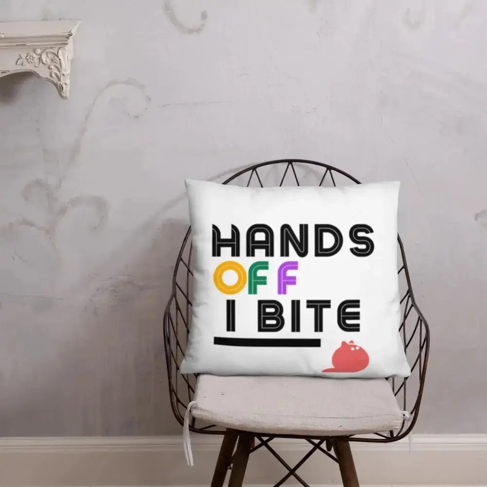 Hands Off I Bite Pillow - FloofChonk