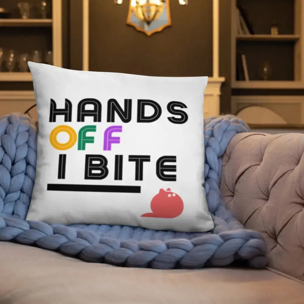 Hands Off I Bite Pillow - FloofChonk