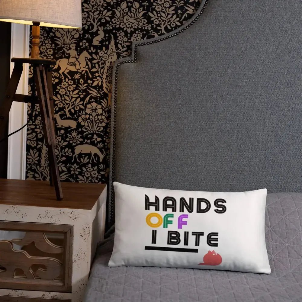 Hands Off I Bite Pillow - FloofChonk