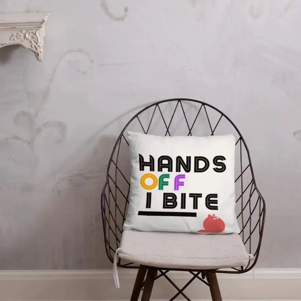 Hands Off I Bite Pillow - FloofChonk