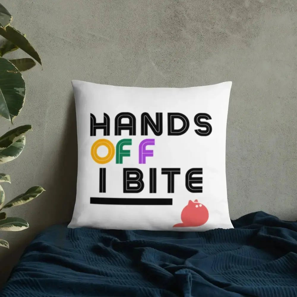 Hands Off I Bite Pillow - FloofChonk