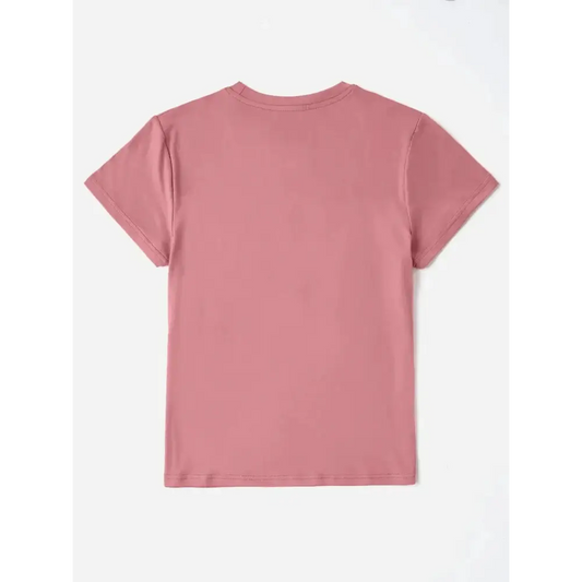 Heart Graphic Round Neck Short Sleeve T-Shirt - FloofChonk