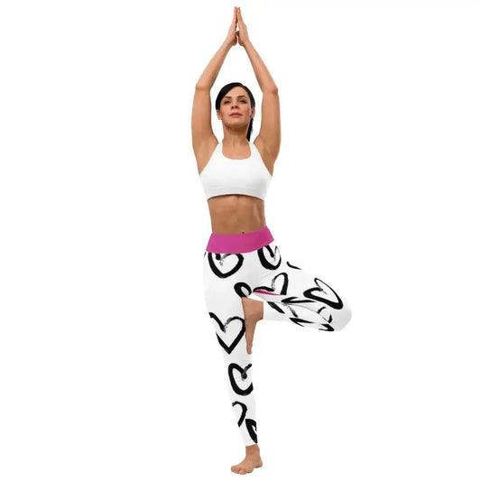 Heart Yoga Leggings - FloofChonk