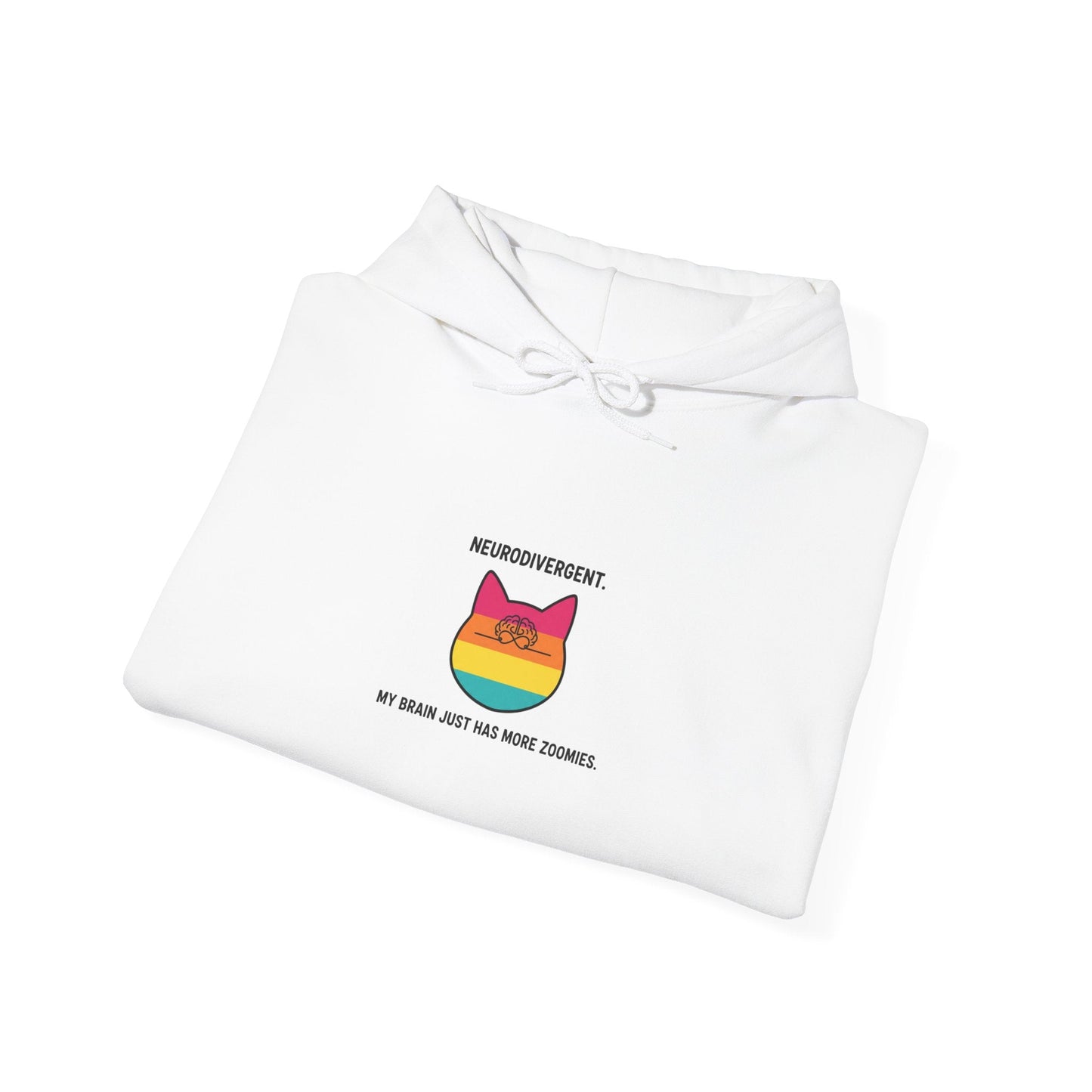 Hoodie — Rainbow Cat "Meowvement" Graphic Pullover - FloofChonk