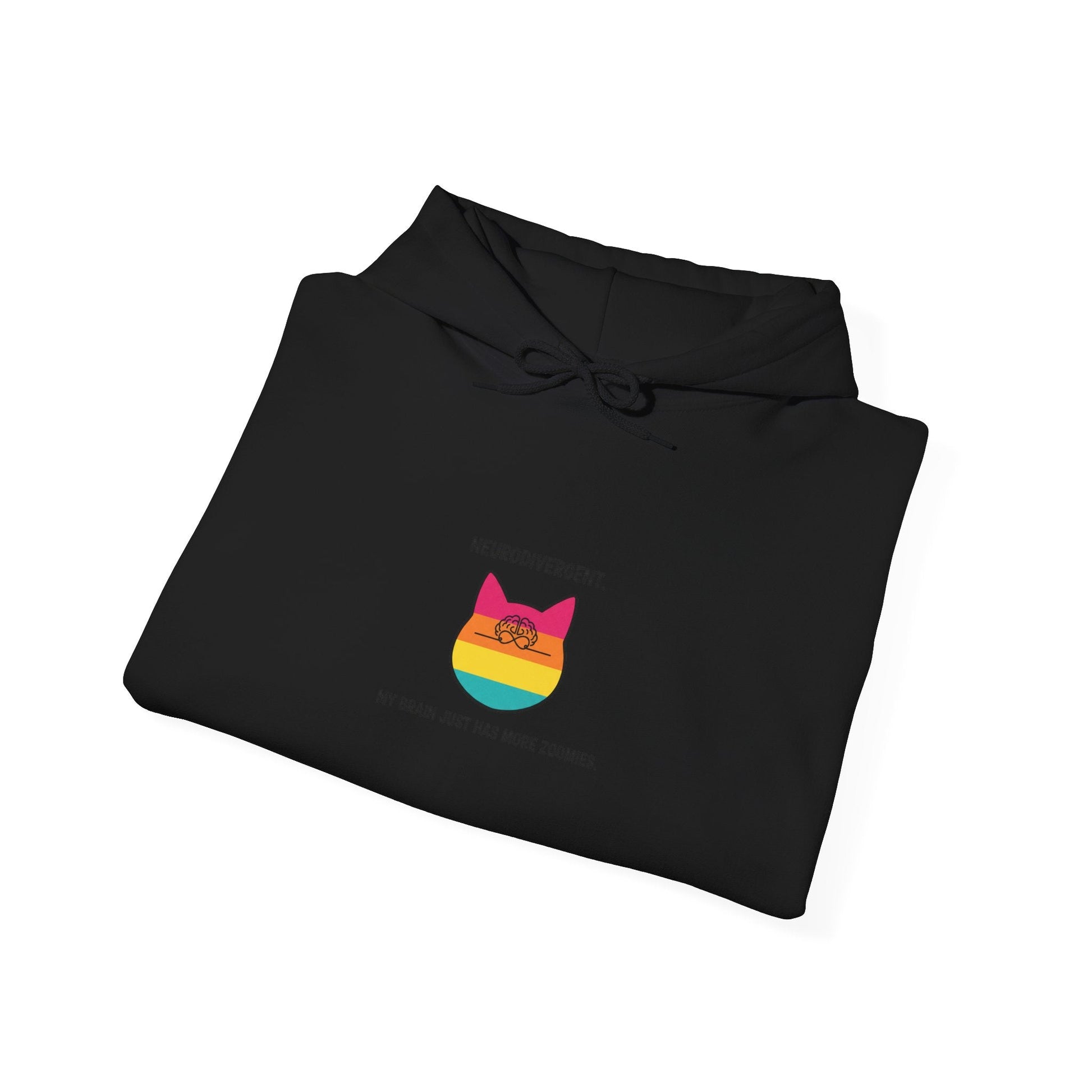 Hoodie — Rainbow Cat "Meowvement" Graphic Pullover - FloofChonk