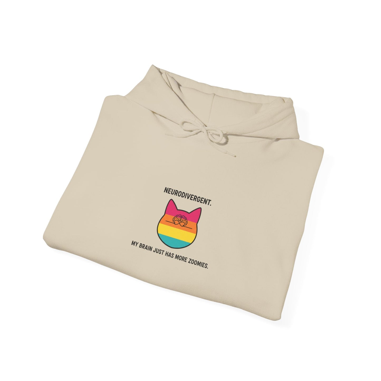 Hoodie — Rainbow Cat "Meowvement" Graphic Pullover - FloofChonk