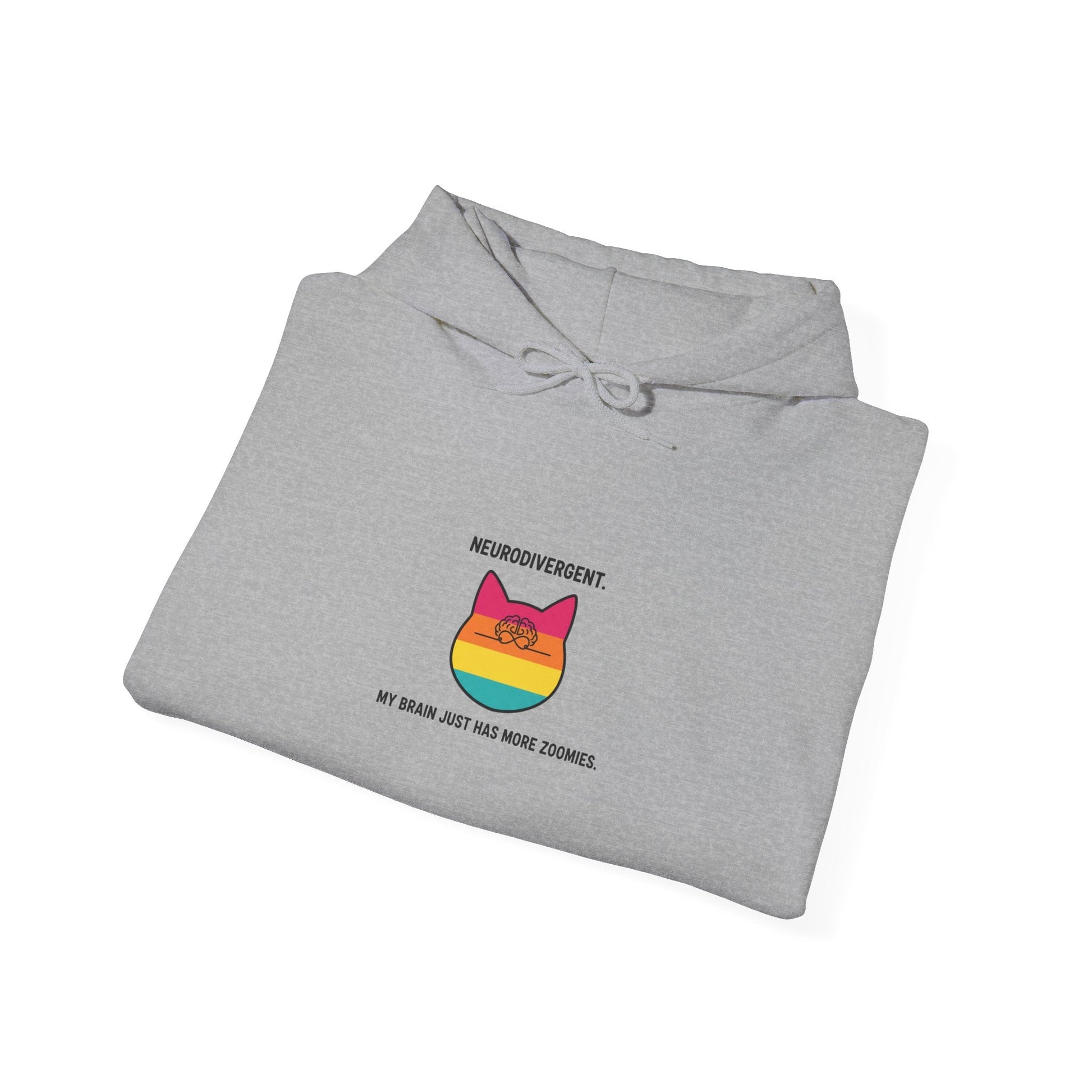 Hoodie — Rainbow Cat "Meowvement" Graphic Pullover - FloofChonk