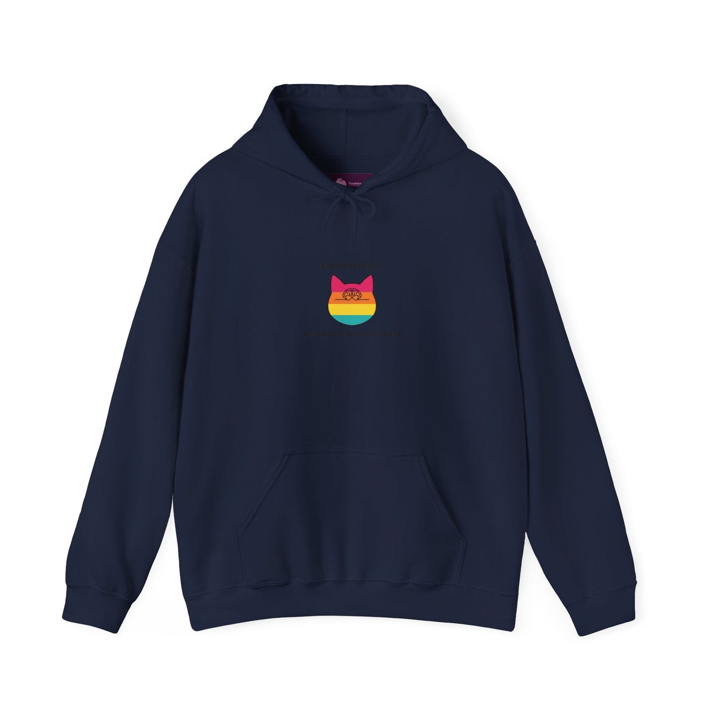 Hoodie — Rainbow Cat "Meowvement" Graphic Pullover - FloofChonk