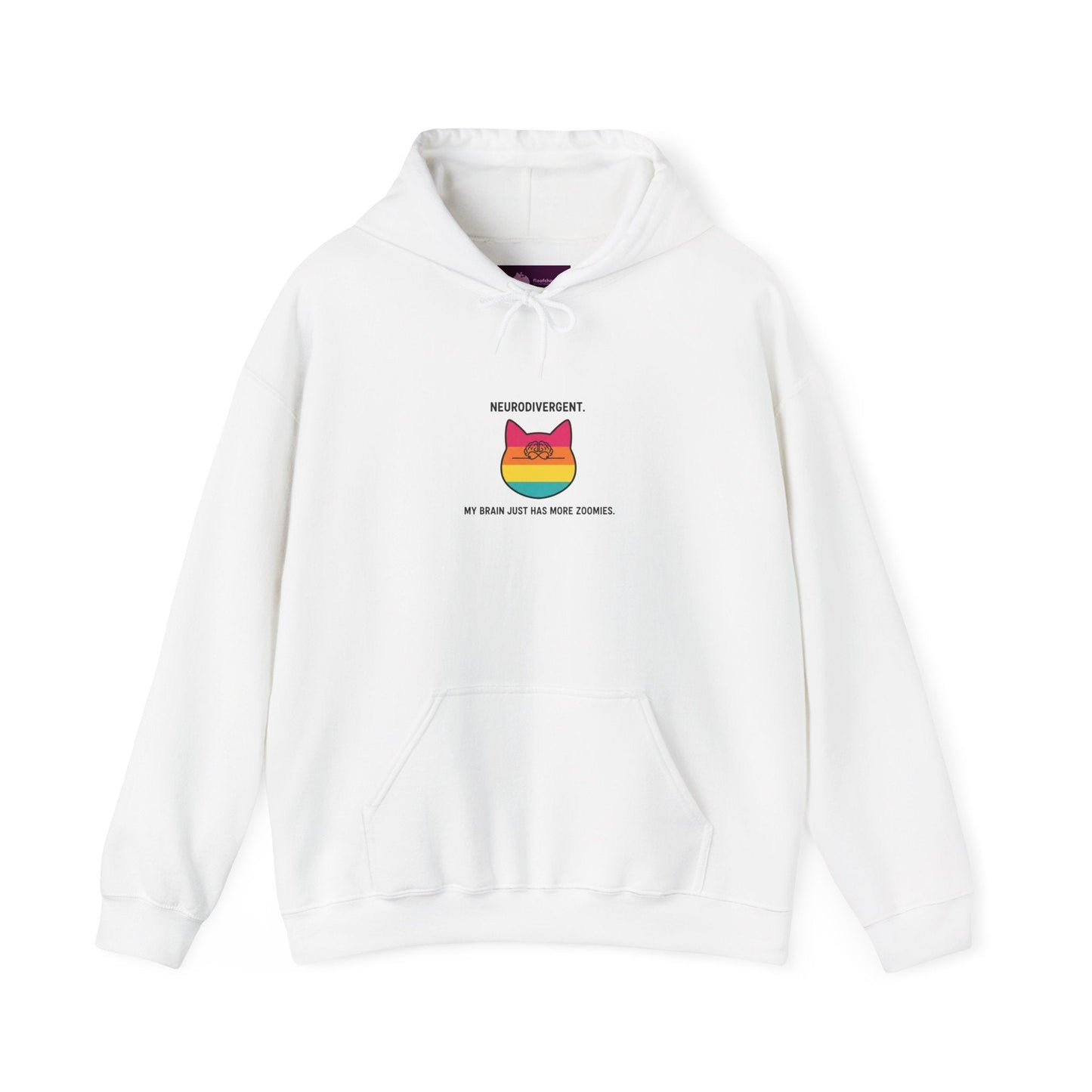 Hoodie — Rainbow Cat "Meowvement" Graphic Pullover - FloofChonk