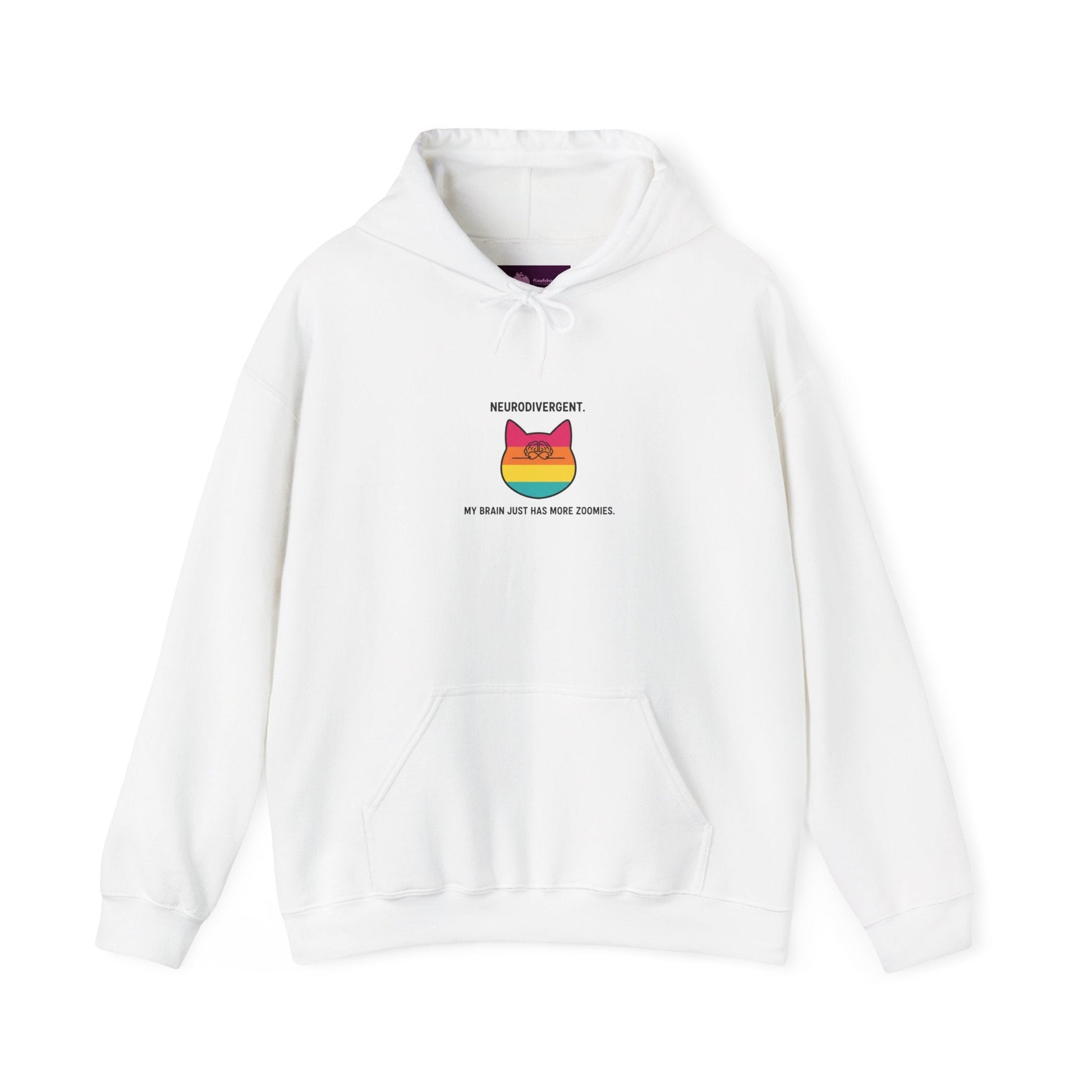 Hoodie — Rainbow Cat "Meowvement" Graphic Pullover - FloofChonk