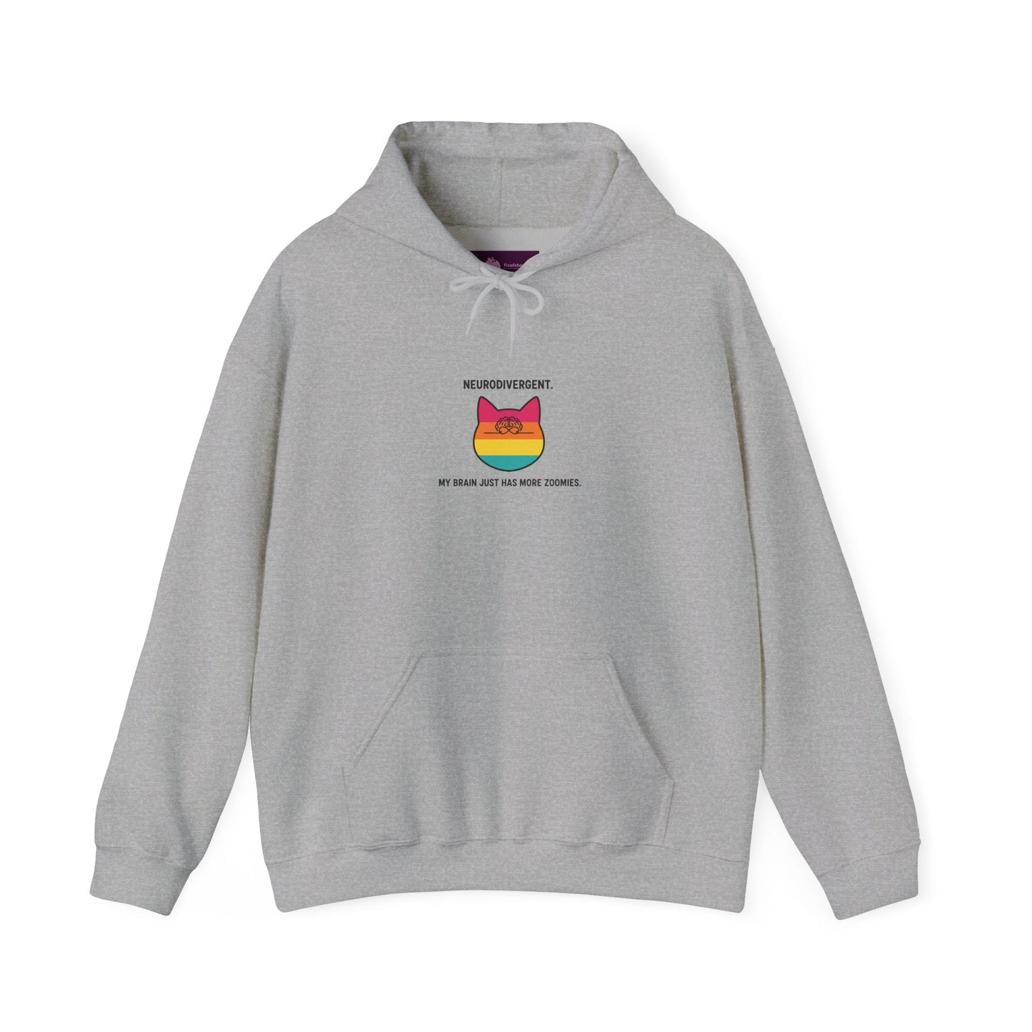 Hoodie — Rainbow Cat "Meowvement" Graphic Pullover - FloofChonk