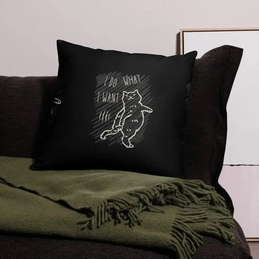 I Do What I Want Cat Pillow - FloofChonk