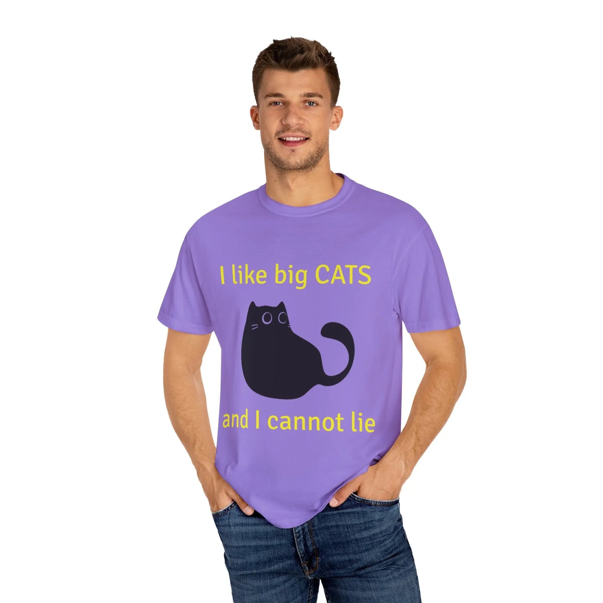 I Like Big Cats T-Shirt, Funny Cat Lover Tee, Gift for Cat Owners - FloofChonk