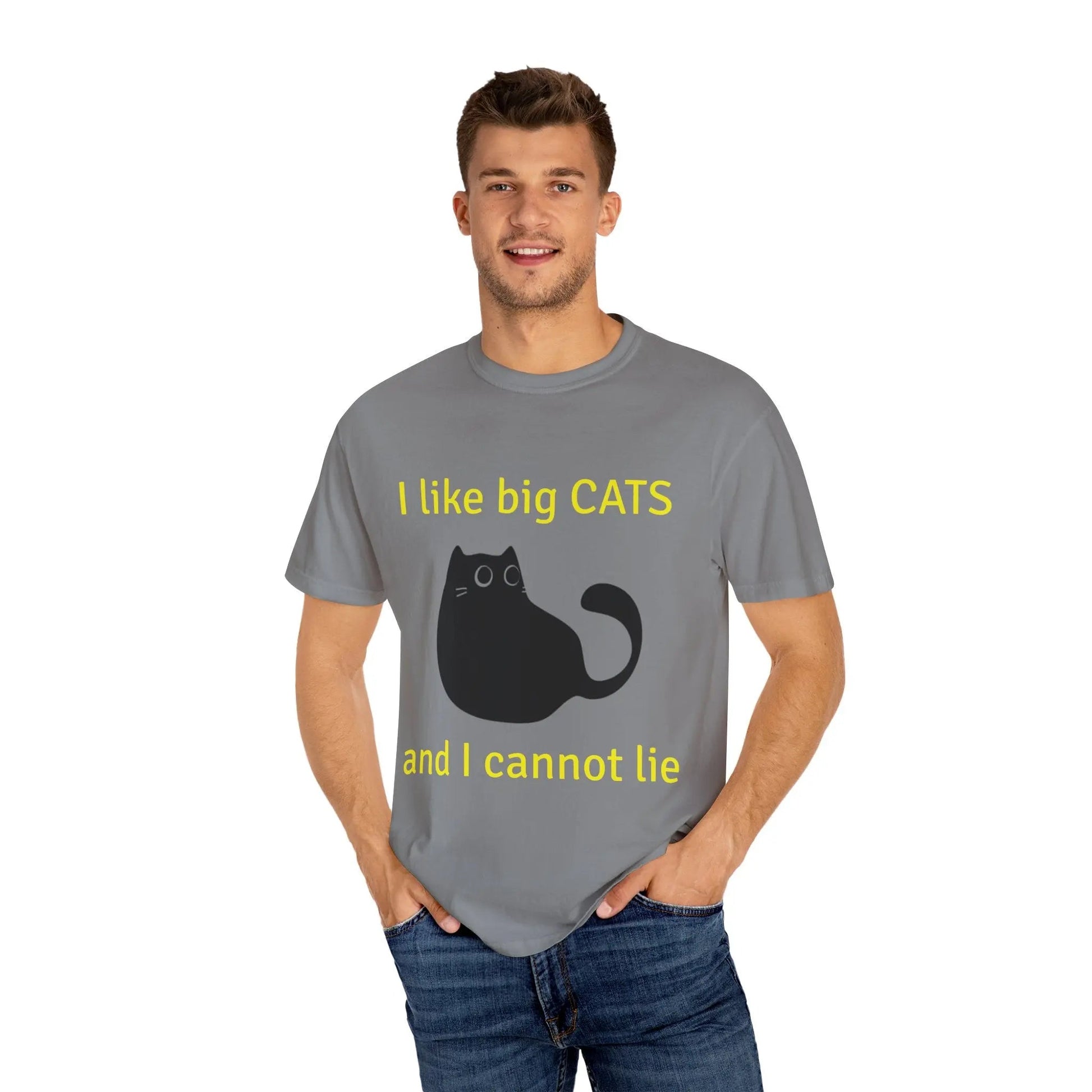 I Like Big Cats T-Shirt, Funny Cat Lover Tee, Gift for Cat Owners - FloofChonk