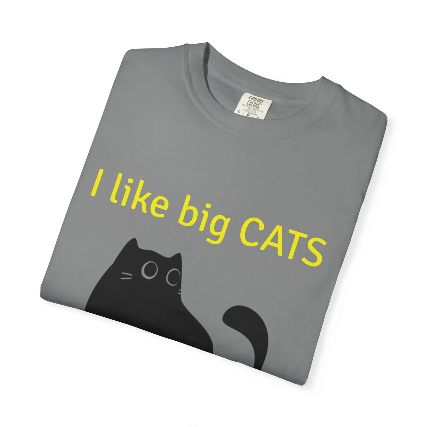I Like Big Cats T-Shirt, Funny Cat Lover Tee, Gift for Cat Owners - FloofChonk