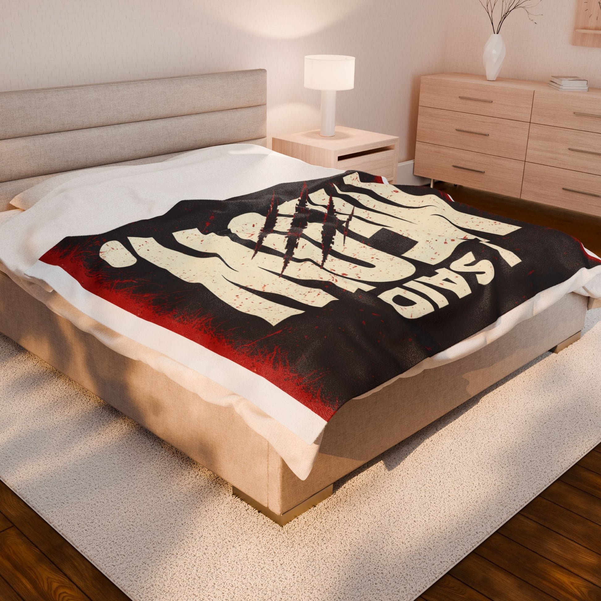 I Said Meow! Blanket | Shadow Typography, 3D Text Design - FloofChonk