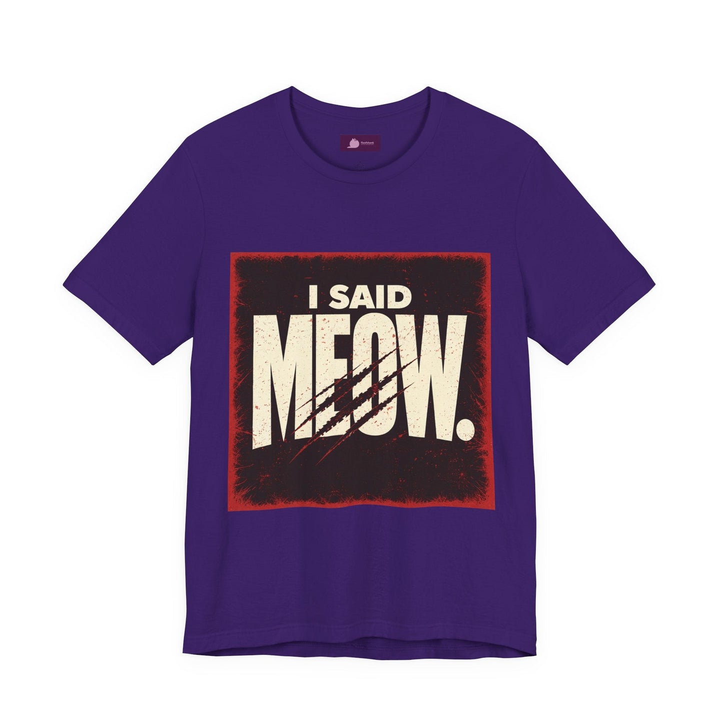 I Said MEOW | typography shirt, 3D simple text - FloofChonk