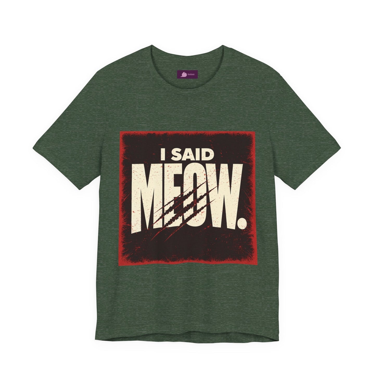 I Said MEOW | typography shirt, 3D simple text - FloofChonk