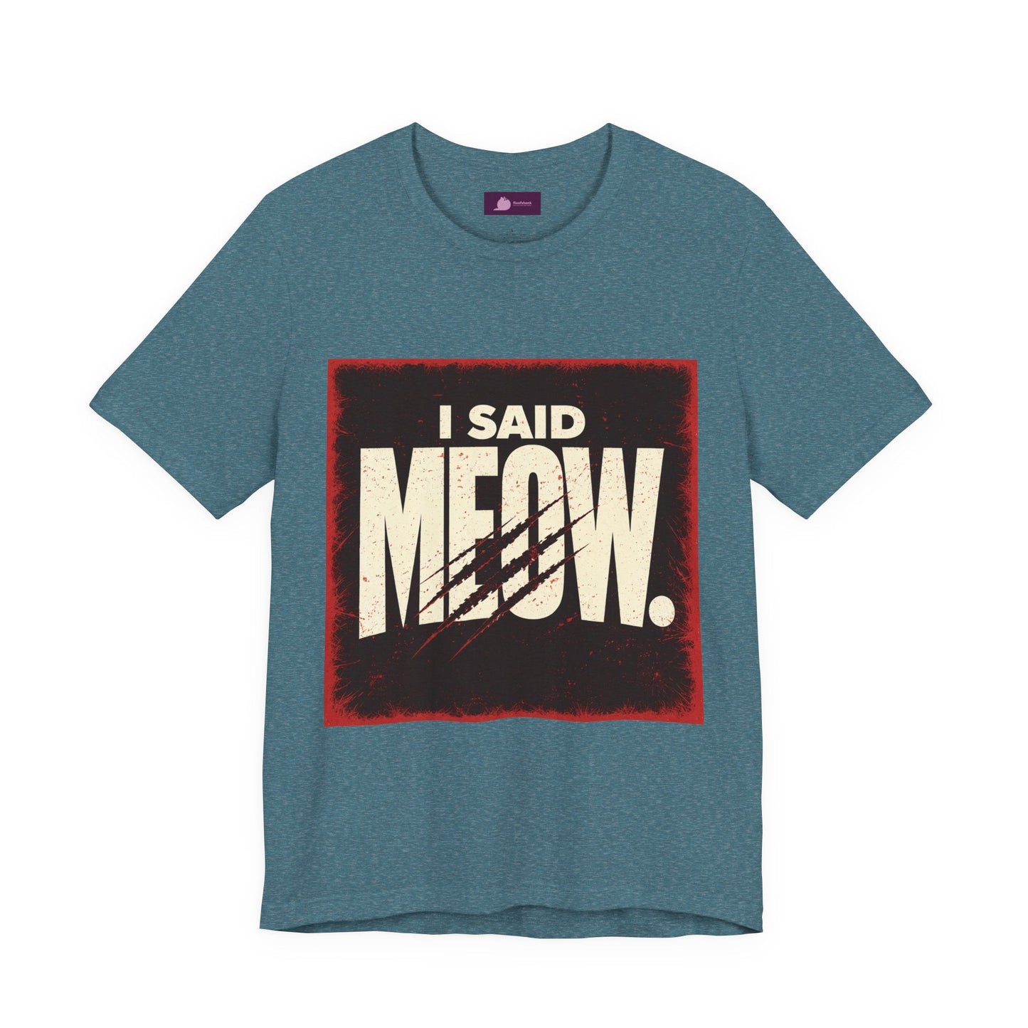 I Said MEOW | typography shirt, 3D simple text - FloofChonk