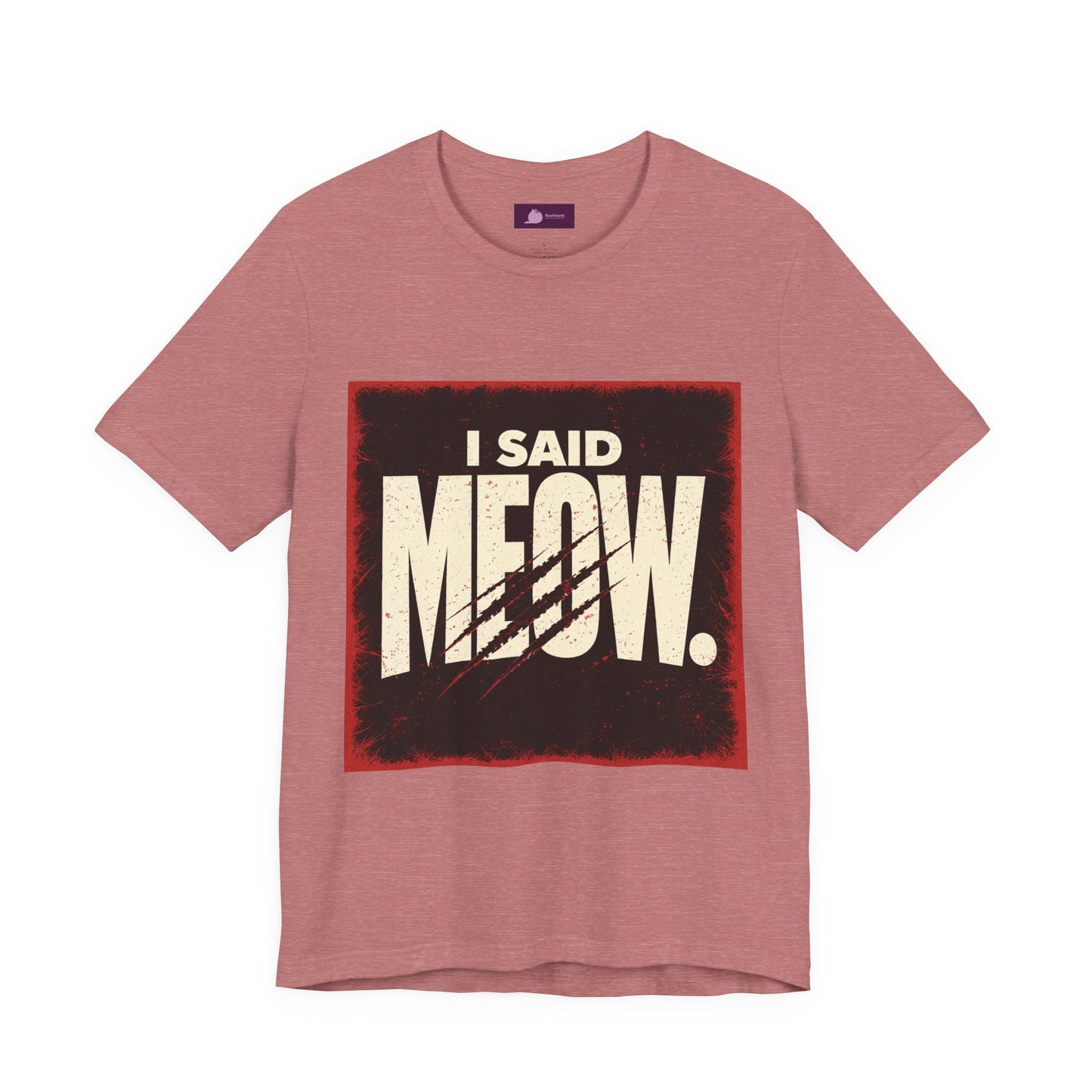 I Said MEOW | typography shirt, 3D simple text - FloofChonk