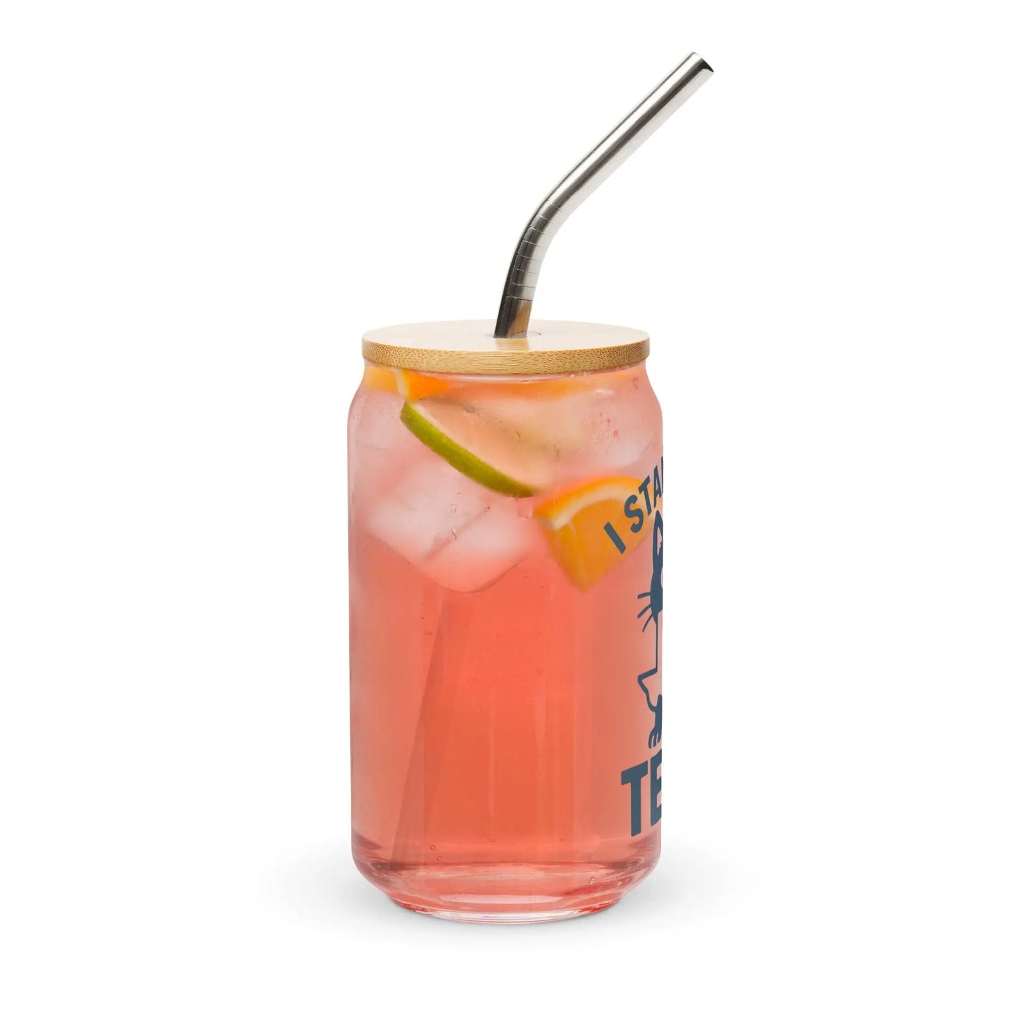 I Stand with Texas Can - shaped Glass - FloofChonk