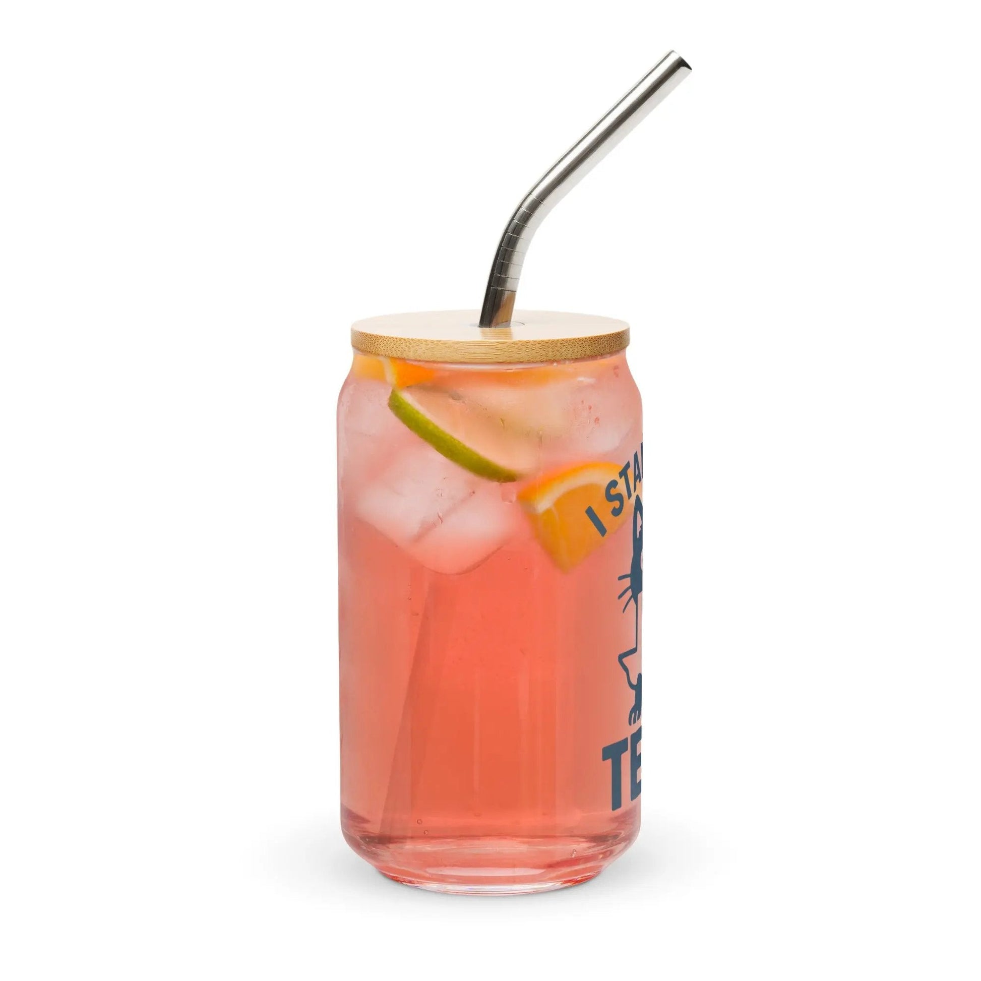 I Stand with Texas Can - shaped Glass - FloofChonk