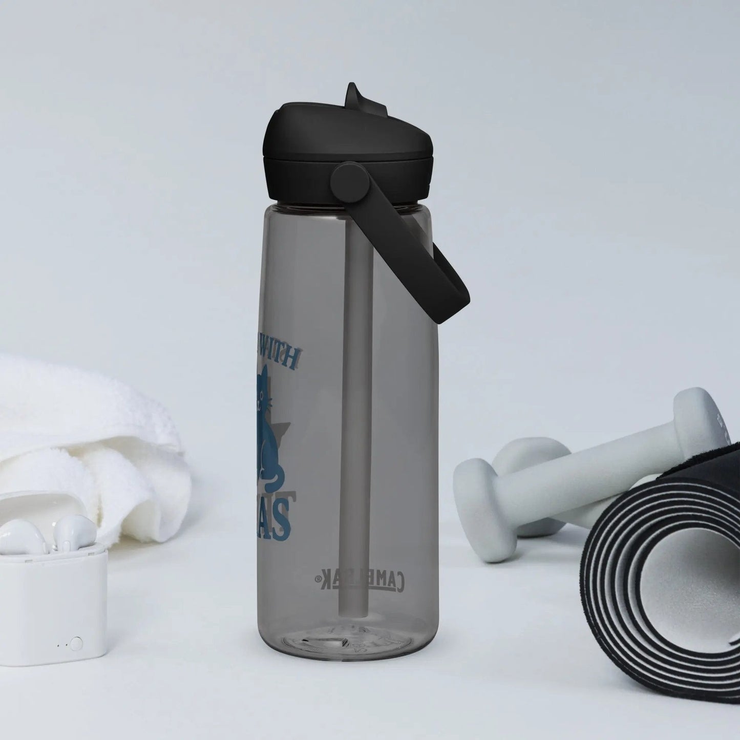 I Stand with Texas Flip Straw Water Bottle - FloofChonk