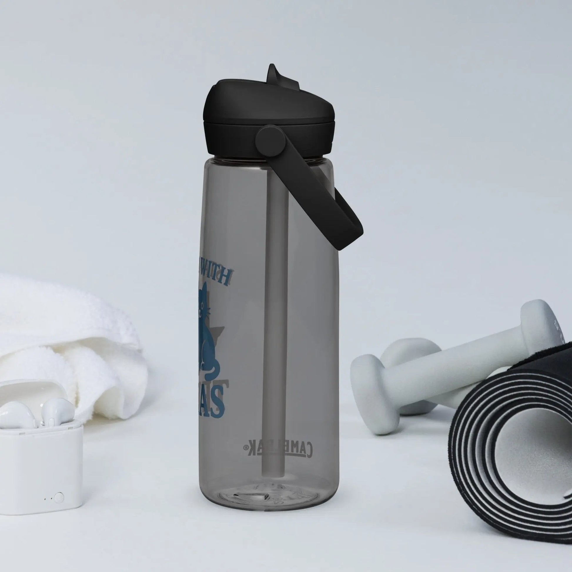 I Stand with Texas Flip Straw Water Bottle - FloofChonk