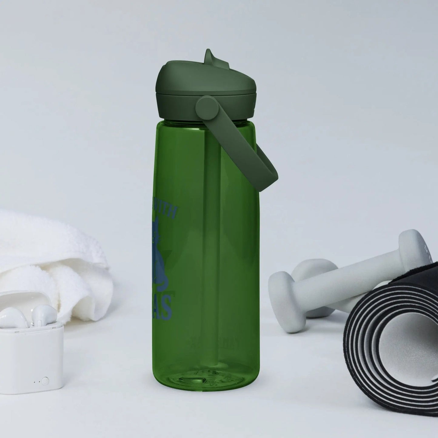 I Stand with Texas Flip Straw Water Bottle - FloofChonk