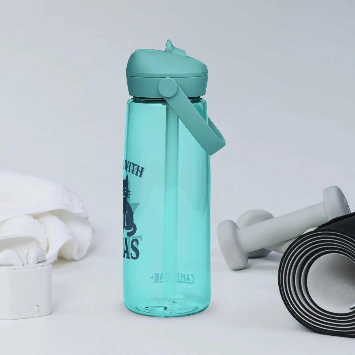 I Stand with Texas Flip Straw Water Bottle - FloofChonk