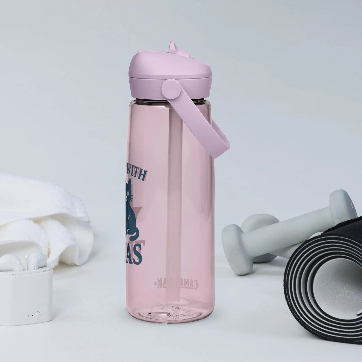 I Stand with Texas Flip Straw Water Bottle - FloofChonk