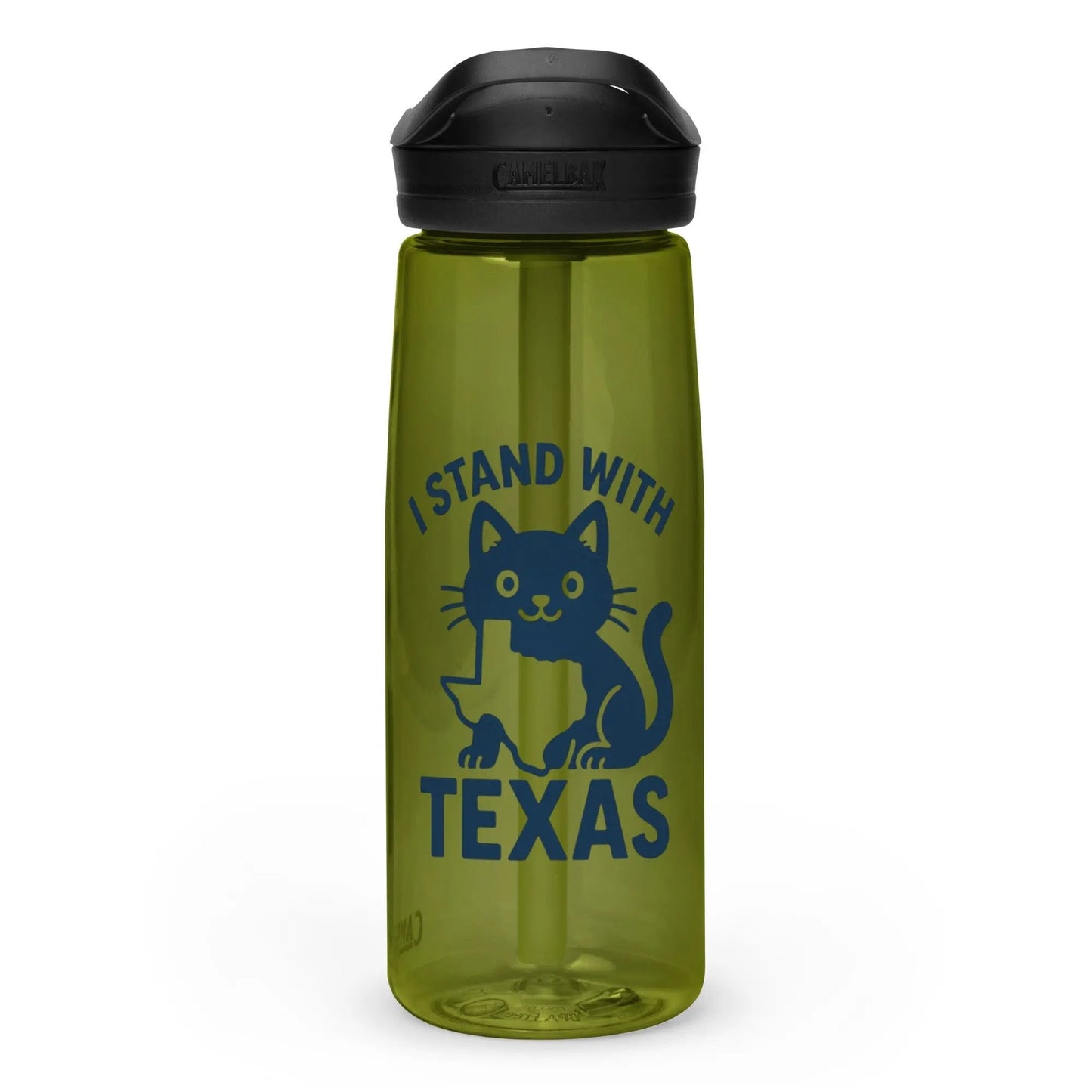 I stand with Texas sports water bottle - FloofChonk