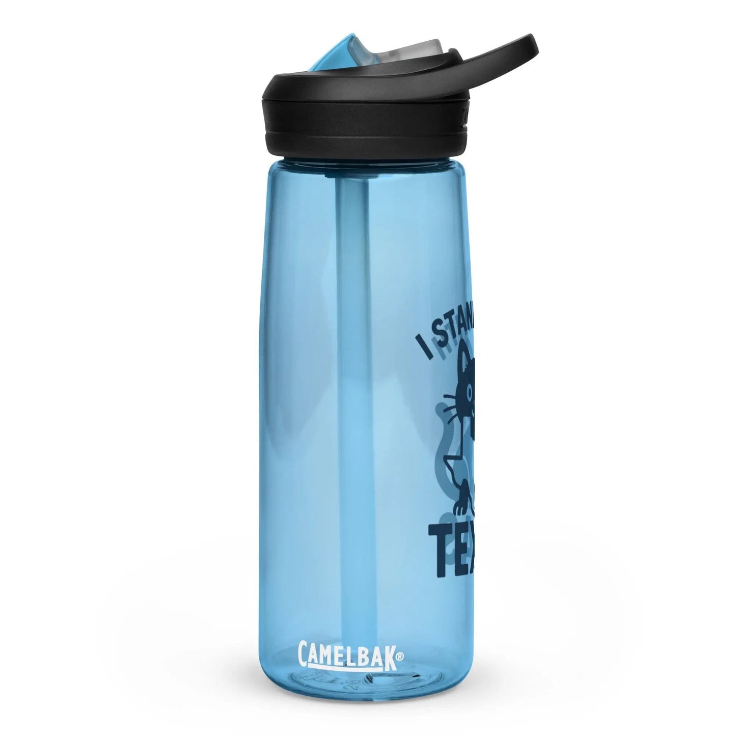 I stand with Texas sports water bottle - FloofChonk