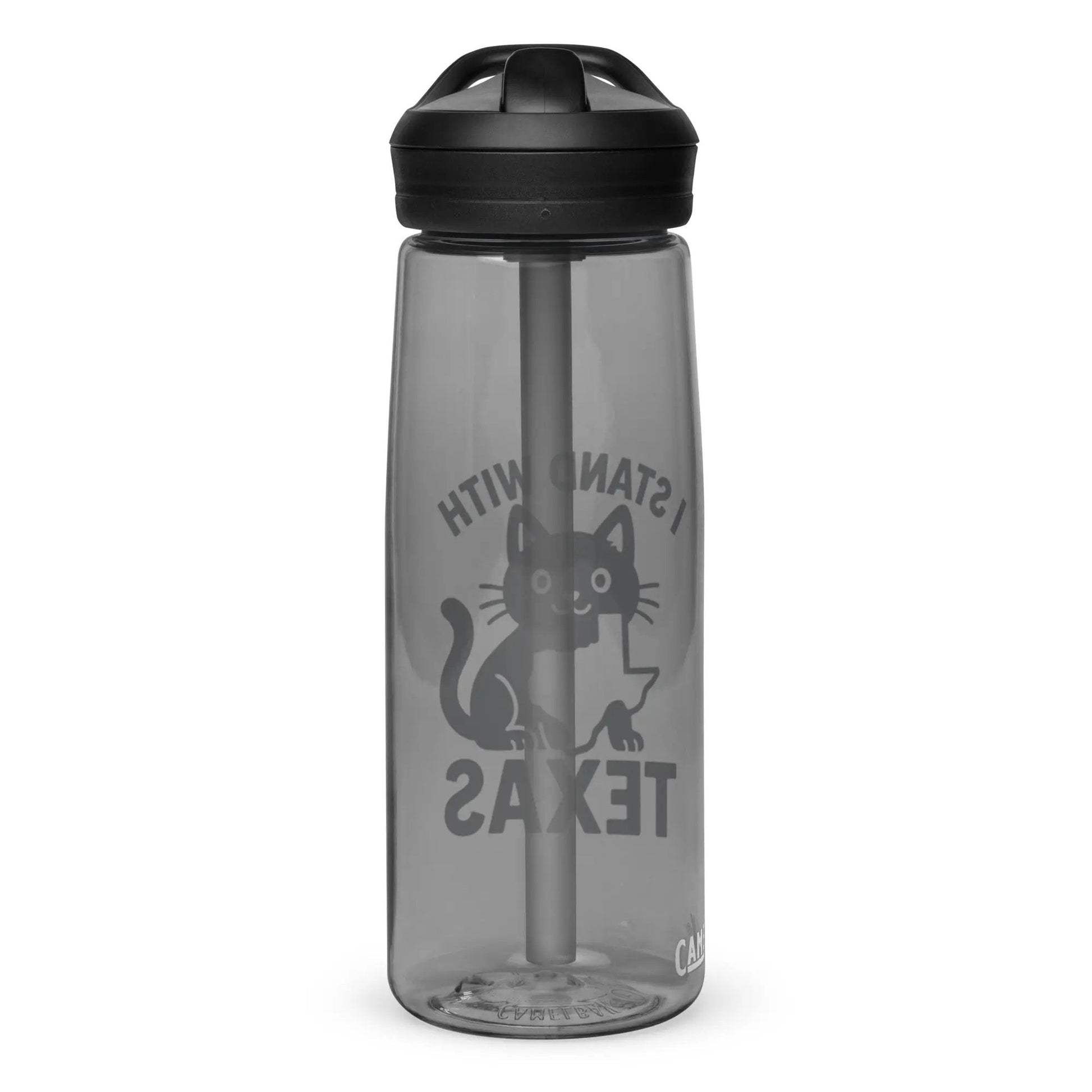 I stand with Texas sports water bottle - FloofChonk