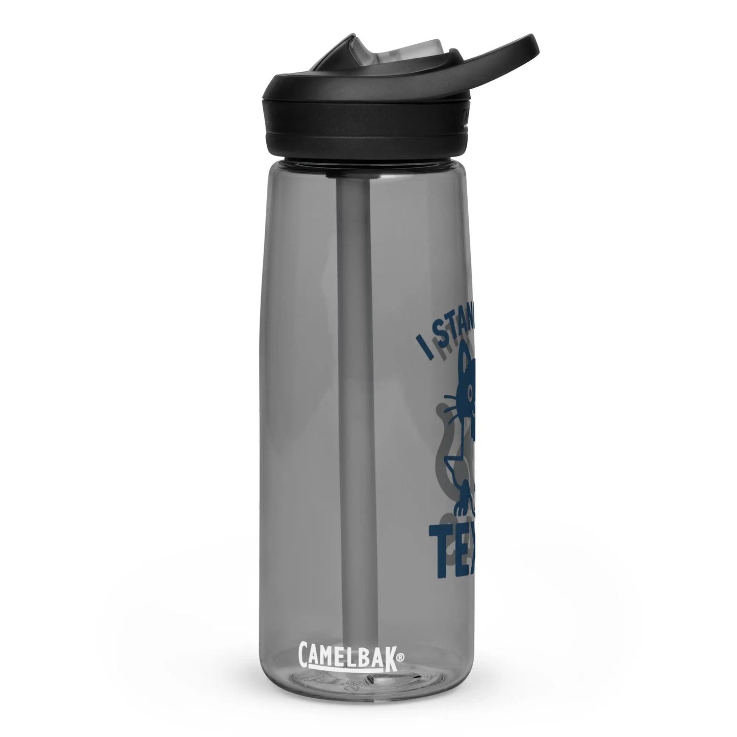 I stand with Texas sports water bottle - FloofChonk