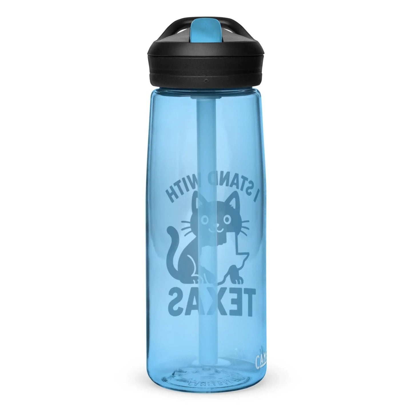 I stand with Texas sports water bottle - FloofChonk