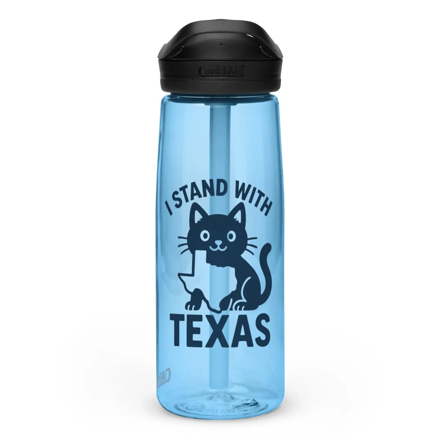 I stand with Texas sports water bottle - FloofChonk