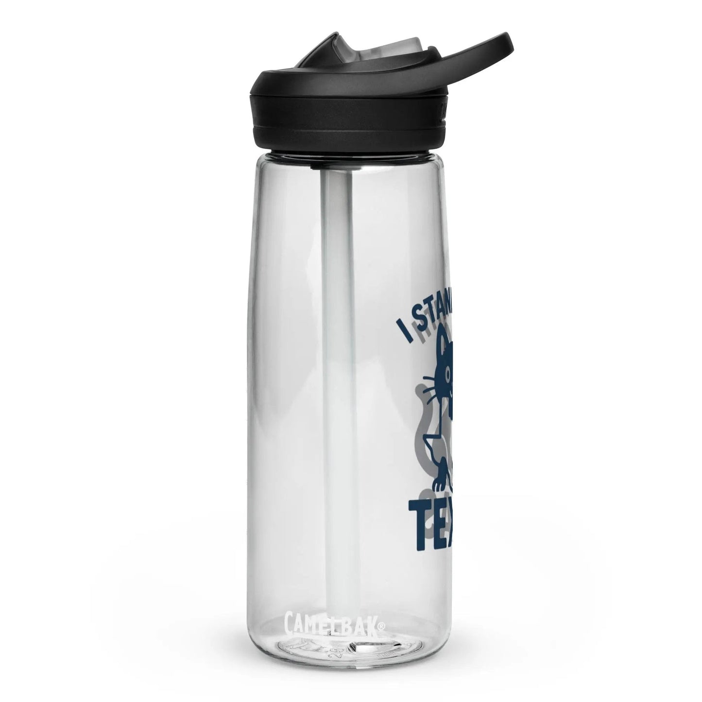 I stand with Texas sports water bottle - FloofChonk